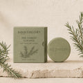 SOOTHEORY The Forest Cleanse dog shampoo bar with sage green drawer box
