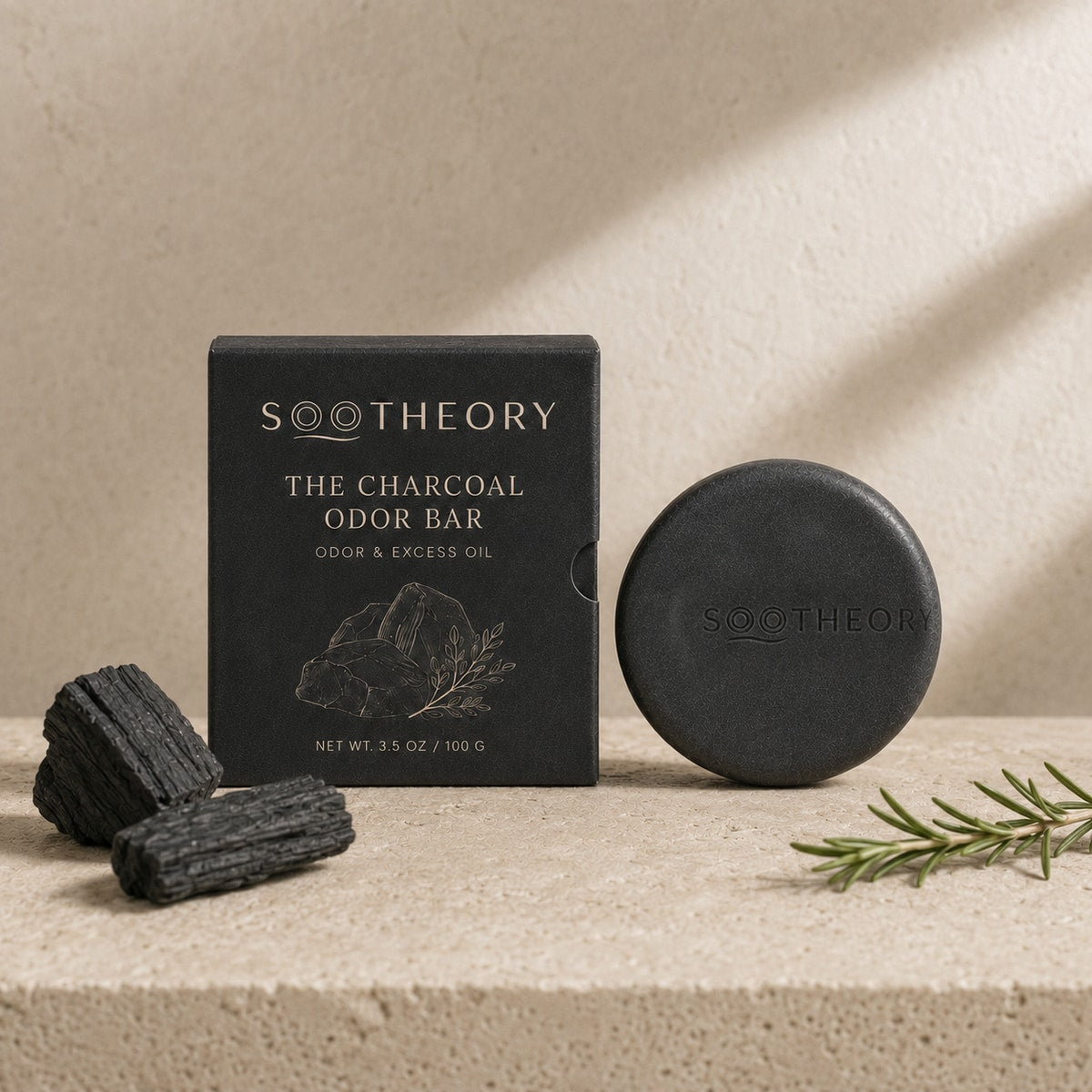 The Charcoal Odor Bar with plant-derived activated charcoal pieces