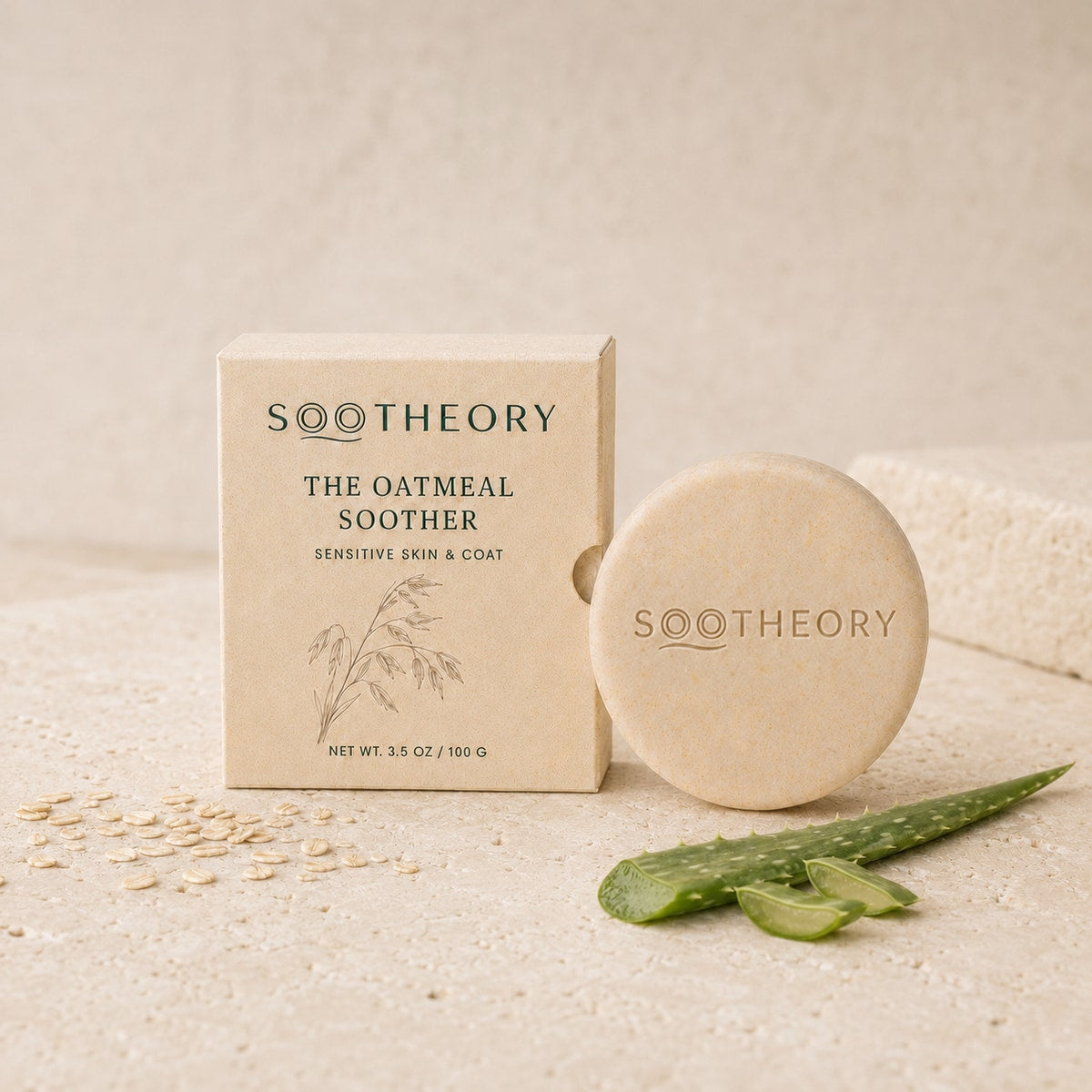 The Oatmeal Soother shampoo bar with colloidal oatmeal and aloe